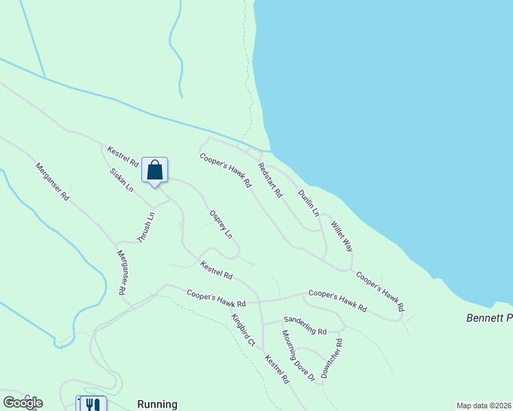 map of restaurants, bars, coffee shops, grocery stores, and more near Cooper's Hawk Road in Running Y Ranch