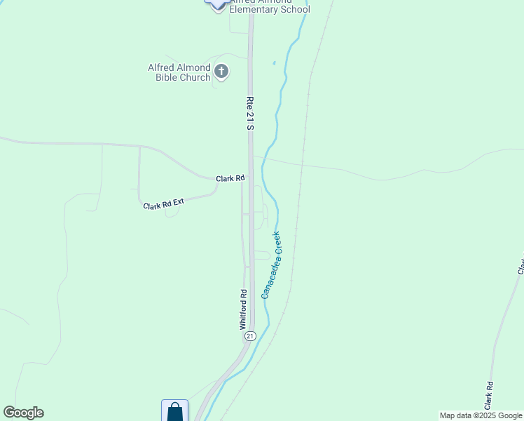 map of restaurants, bars, coffee shops, grocery stores, and more near 6592 State Route 21 in Alfred Station