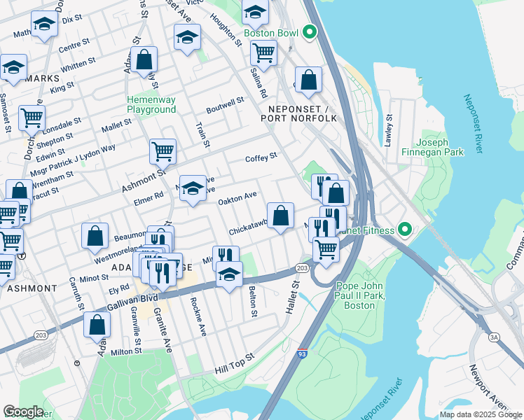 map of restaurants, bars, coffee shops, grocery stores, and more near 12 Plain St in Boston