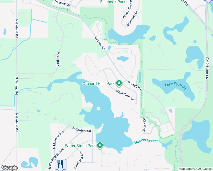 map of restaurants, bars, coffee shops, grocery stores, and more near 1783 Napa Suwe Court in Wauconda