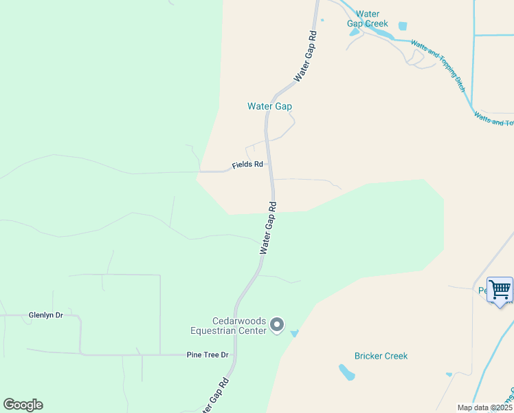 map of restaurants, bars, coffee shops, grocery stores, and more near 13500 Water Gap Road in Williams