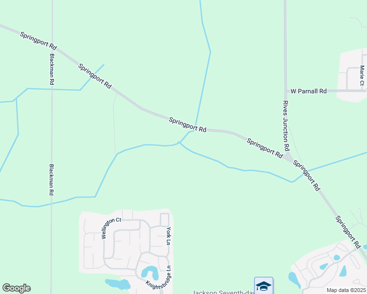 map of restaurants, bars, coffee shops, grocery stores, and more near 4416 Springport Road in Jackson