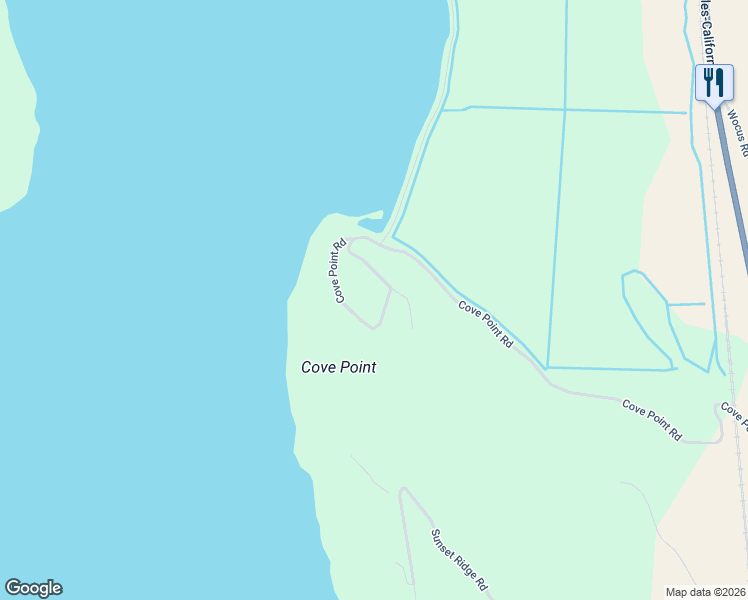 map of restaurants, bars, coffee shops, grocery stores, and more near 1680 Cove Point Road in Klamath Falls