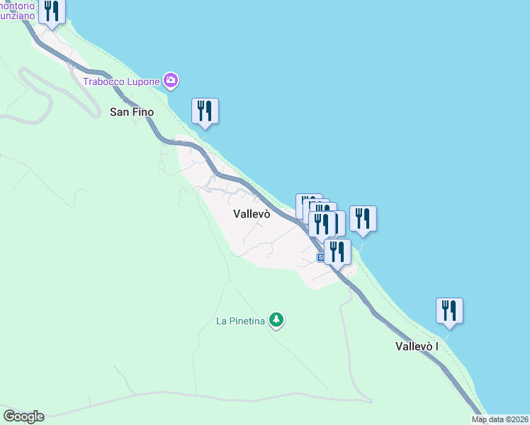 map of restaurants, bars, coffee shops, grocery stores, and more near in Vallevò