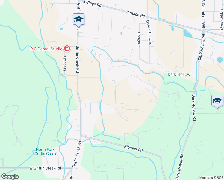map of restaurants, bars, coffee shops, grocery stores, and more near 2428 Glory C Road in Medford