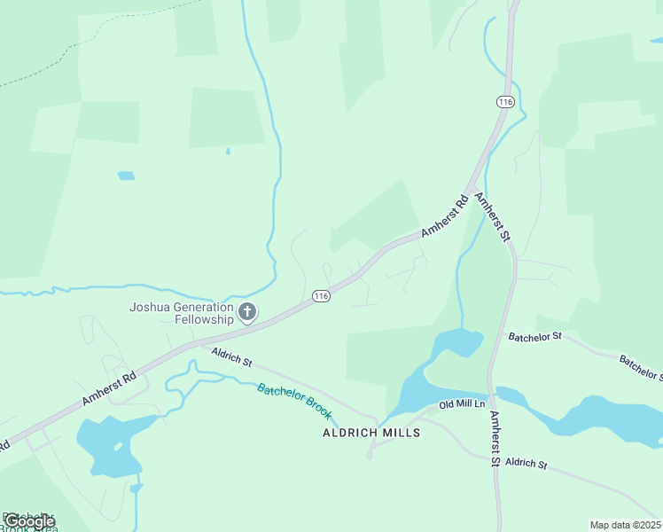 map of restaurants, bars, coffee shops, grocery stores, and more near 666 Amherst Road in Granby