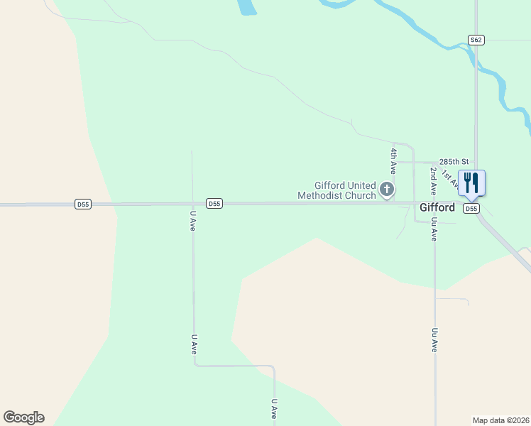 map of restaurants, bars, coffee shops, grocery stores, and more near 30950 County Road D55 in Union