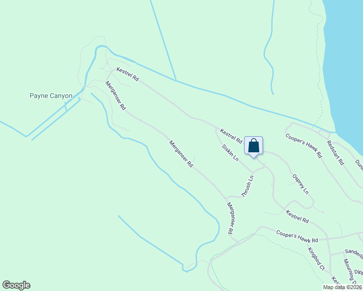 map of restaurants, bars, coffee shops, grocery stores, and more near 11629 Merganser Road in Klamath Falls