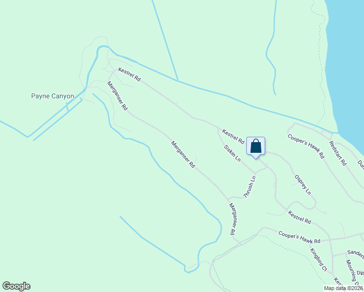 map of restaurants, bars, coffee shops, grocery stores, and more near 11629 Merganser Road in Klamath Falls