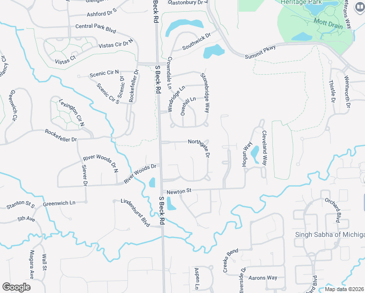 map of restaurants, bars, coffee shops, grocery stores, and more near 47335 Northgate Drive in Canton