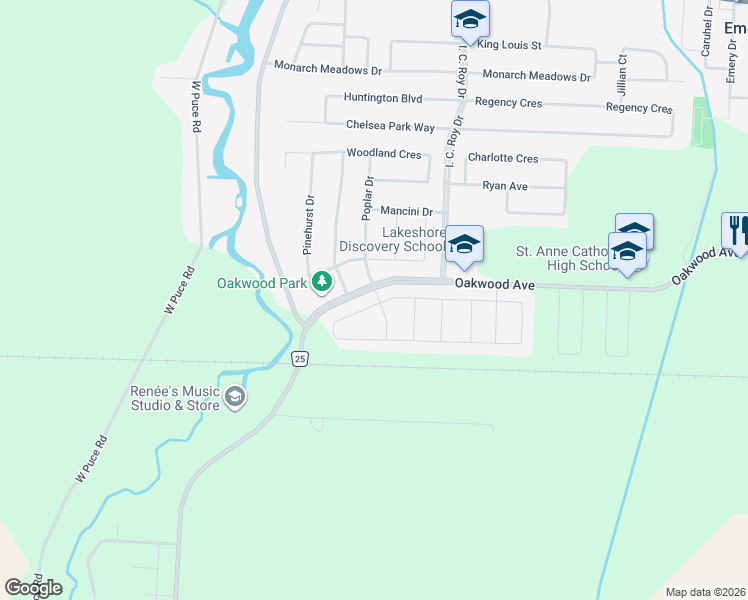 map of restaurants, bars, coffee shops, grocery stores, and more near 997 Aspen Ridge Crescent in Lakeshore