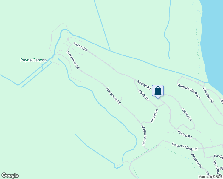 map of restaurants, bars, coffee shops, grocery stores, and more near 11629 Merganser Road in Klamath Falls