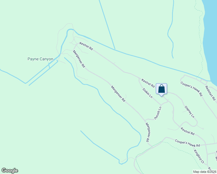 map of restaurants, bars, coffee shops, grocery stores, and more near 11756 Merganser Road in Klamath Falls