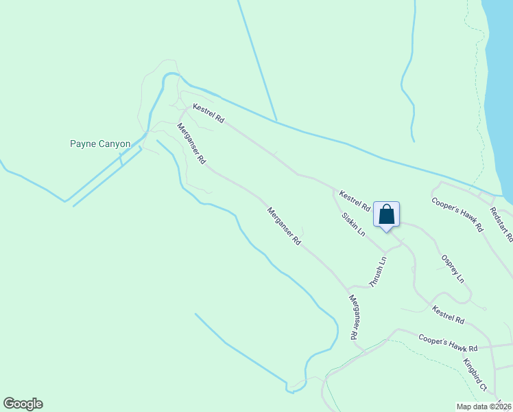 map of restaurants, bars, coffee shops, grocery stores, and more near 11756 Merganser Road in Klamath Falls