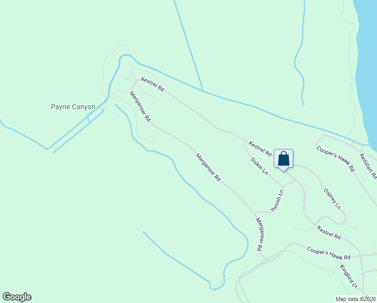 map of restaurants, bars, coffee shops, grocery stores, and more near 11756 Merganser Road in Klamath Falls