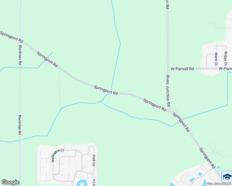 map of restaurants, bars, coffee shops, grocery stores, and more near 4416 Springport Road in Jackson