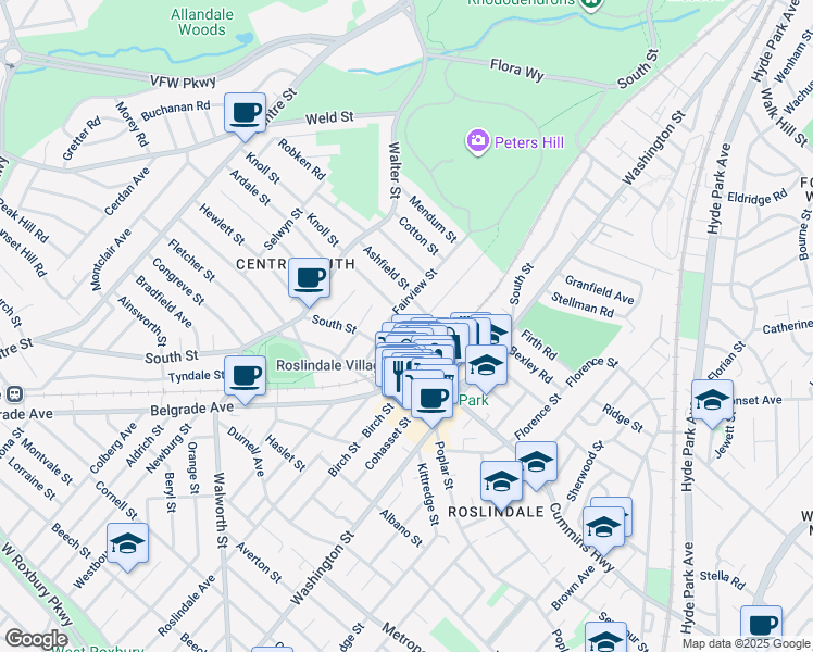 map of restaurants, bars, coffee shops, grocery stores, and more near 7 Conway Street in Boston