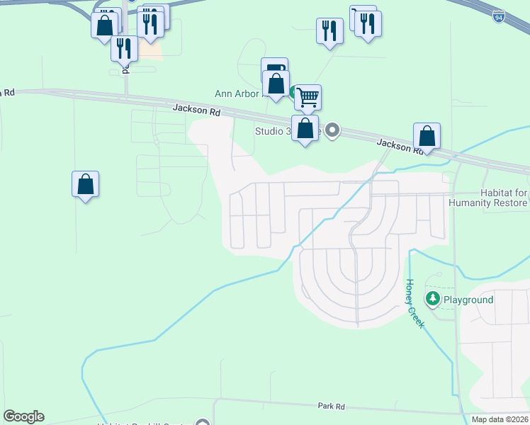map of restaurants, bars, coffee shops, grocery stores, and more near 739 Lilac Avenue in Ann Arbor