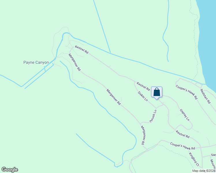 map of restaurants, bars, coffee shops, grocery stores, and more near 11756 Merganser Road in Klamath Falls