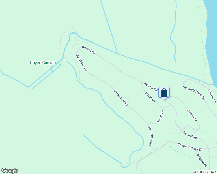 map of restaurants, bars, coffee shops, grocery stores, and more near 11756 Merganser Road in Klamath Falls