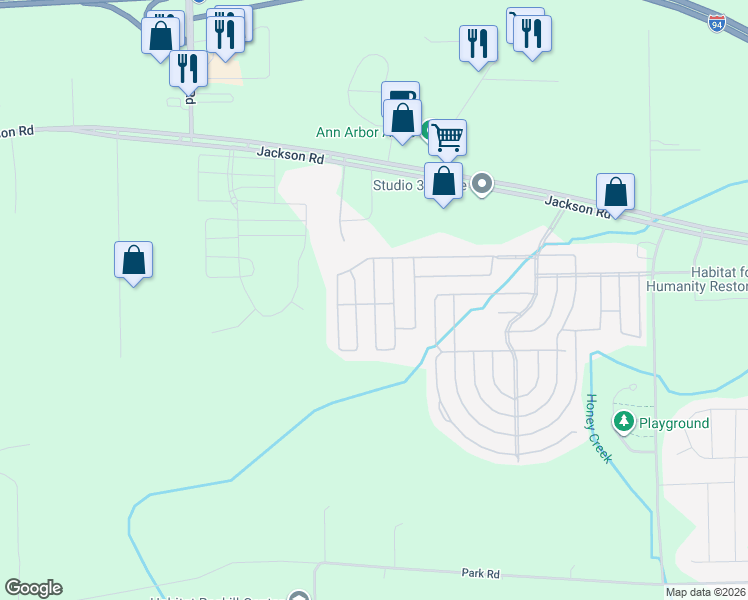 map of restaurants, bars, coffee shops, grocery stores, and more near 739 Lilac Avenue in Ann Arbor