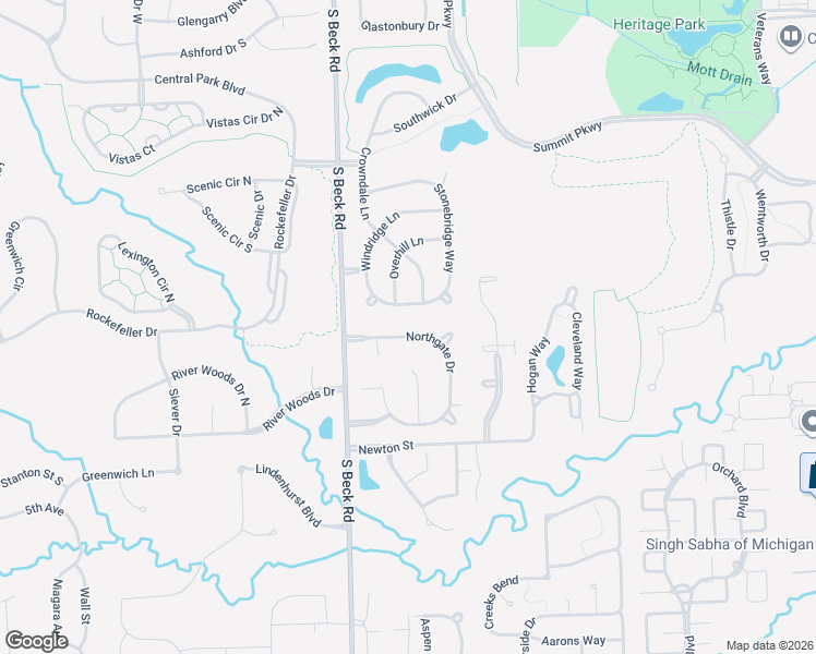 map of restaurants, bars, coffee shops, grocery stores, and more near 47335 Northgate Drive in Canton