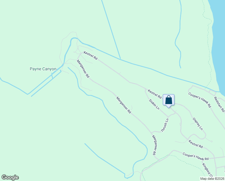 map of restaurants, bars, coffee shops, grocery stores, and more near 11763 Merganser Road in Klamath Falls