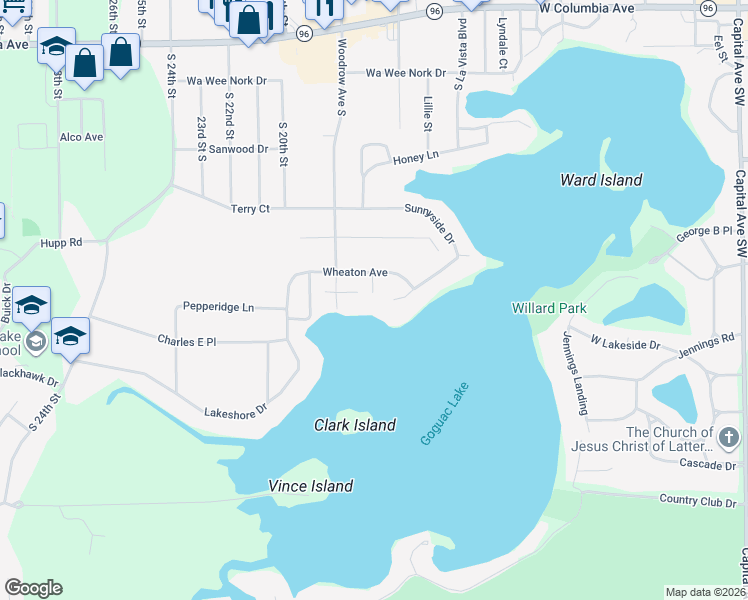 map of restaurants, bars, coffee shops, grocery stores, and more near 179 Wheaton Avenue in Battle Creek