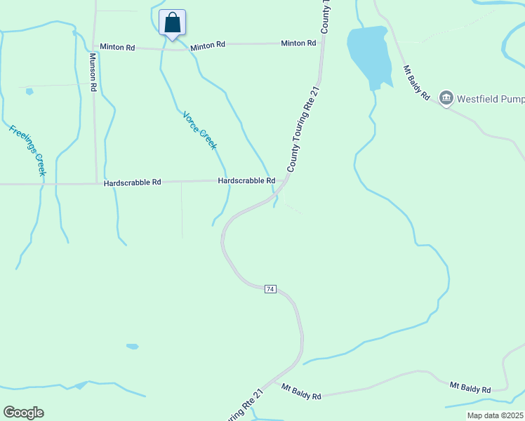 map of restaurants, bars, coffee shops, grocery stores, and more near 6644 Sherman-Westfield Road in Westfield
