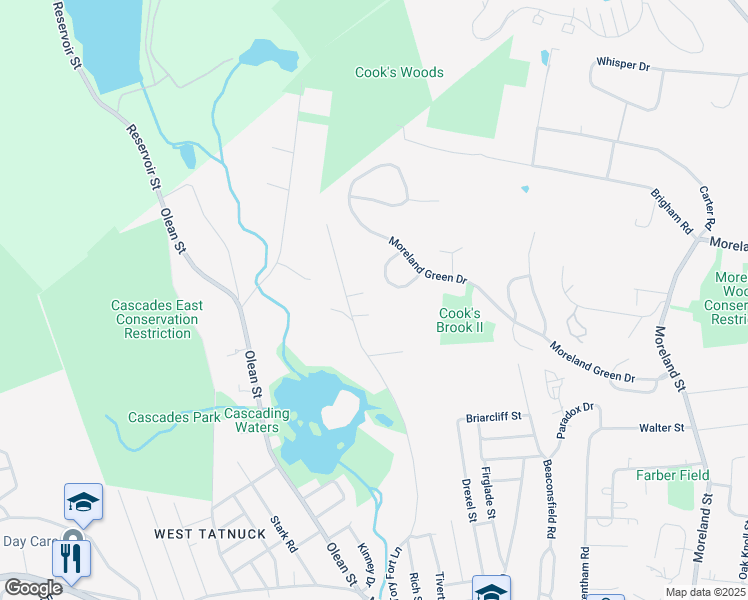 map of restaurants, bars, coffee shops, grocery stores, and more near 68 Tory Fort Lane in Worcester