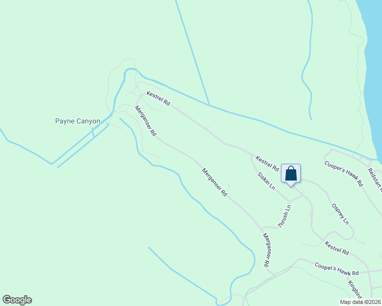 map of restaurants, bars, coffee shops, grocery stores, and more near 11763 Merganser Road in Klamath Falls