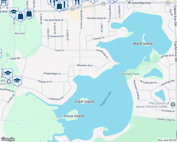 map of restaurants, bars, coffee shops, grocery stores, and more near 179 Wheaton Avenue in Battle Creek