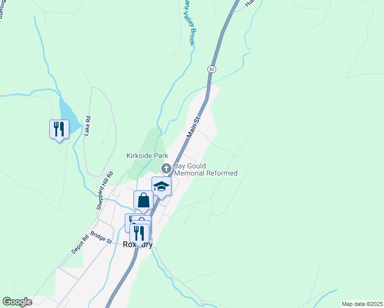 map of restaurants, bars, coffee shops, grocery stores, and more near 118 Roosevelt Ave in Roxbury