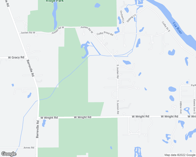 map of restaurants, bars, coffee shops, grocery stores, and more near 2717 South Justen Road in McHenry