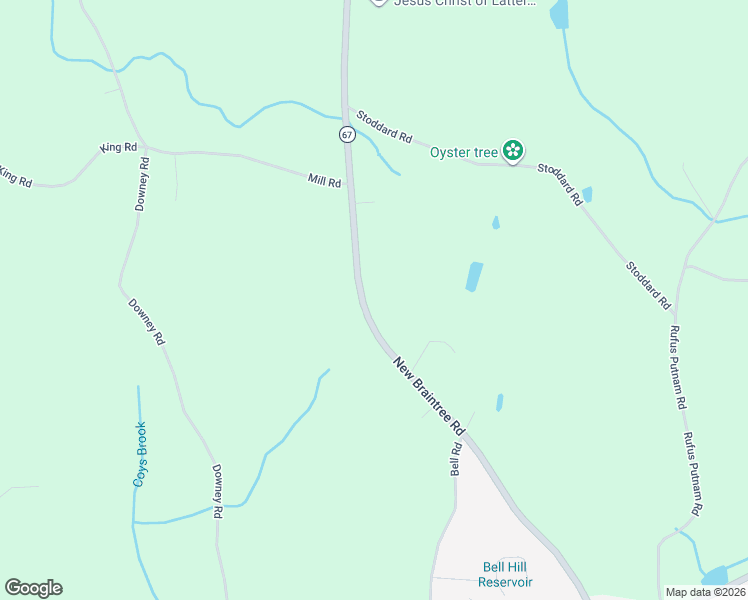 map of restaurants, bars, coffee shops, grocery stores, and more near 78 New Braintree Road in North Brookfield