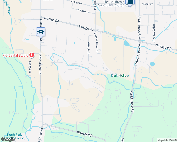 map of restaurants, bars, coffee shops, grocery stores, and more near 1980 Skyview Drive in Medford
