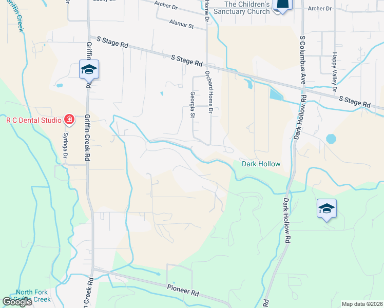 map of restaurants, bars, coffee shops, grocery stores, and more near 1980 Skyview Drive in Medford