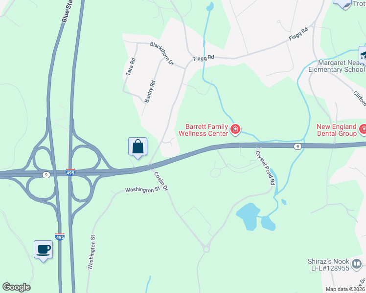 map of restaurants, bars, coffee shops, grocery stores, and more near 357 Turnpike Road in Southborough