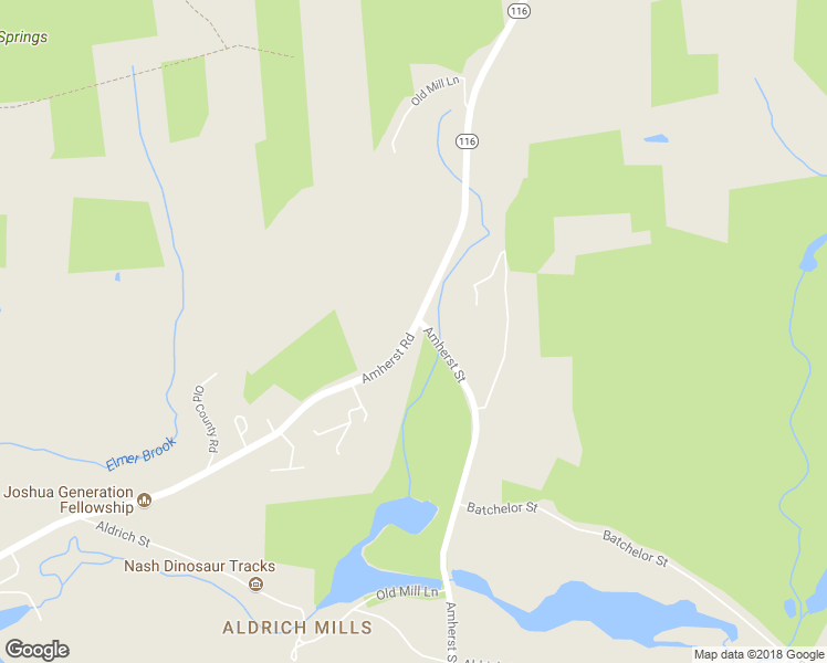 map of restaurants, bars, coffee shops, grocery stores, and more near 1033 Amherst Road in Granby