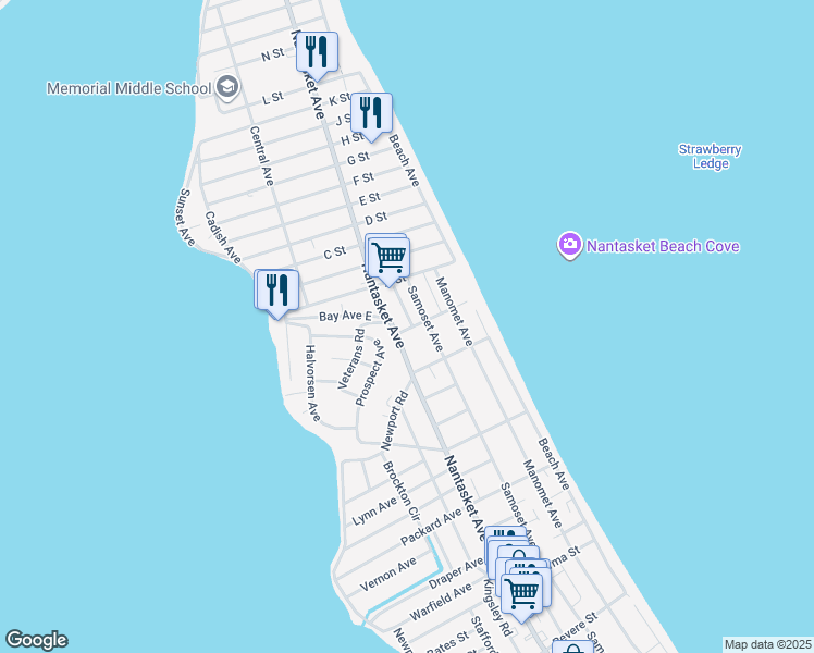 map of restaurants, bars, coffee shops, grocery stores, and more near 5 Lewis Street in Hull
