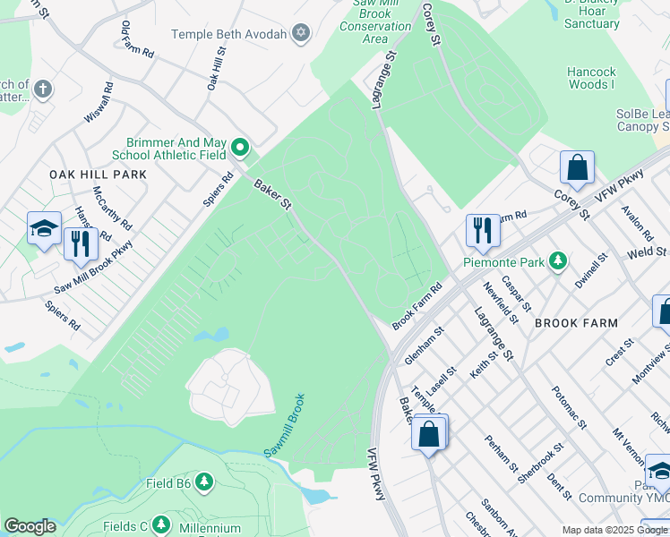 map of restaurants, bars, coffee shops, grocery stores, and more near in 