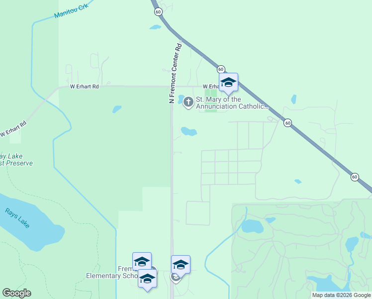 map of restaurants, bars, coffee shops, grocery stores, and more near 29469 North Fremont Center Road in Mundelein
