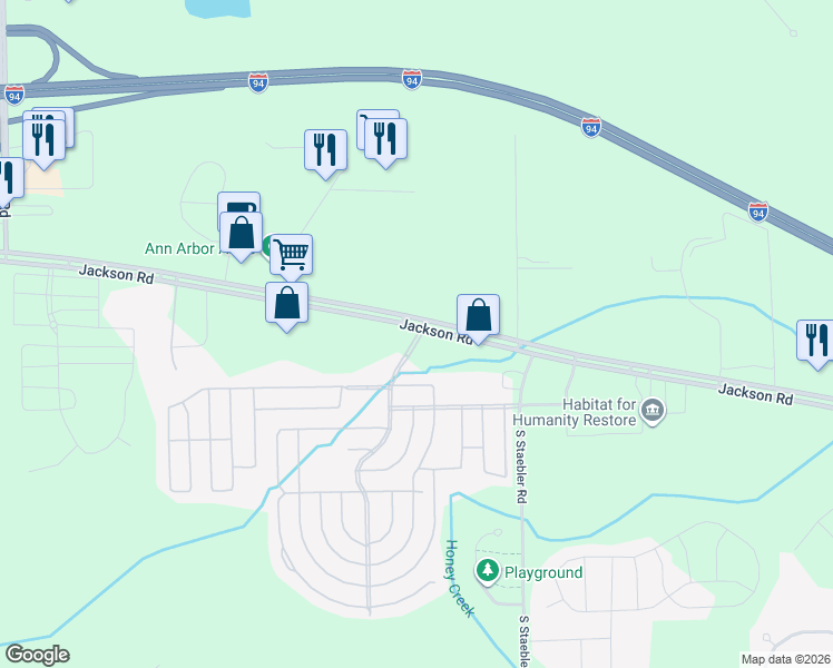 map of restaurants, bars, coffee shops, grocery stores, and more near 501-535 Chestnut Blvd in Ann Arbor