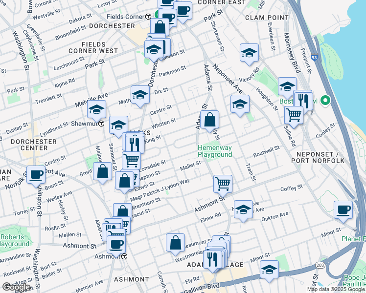 map of restaurants, bars, coffee shops, grocery stores, and more near 27 Glenrose Road in Boston