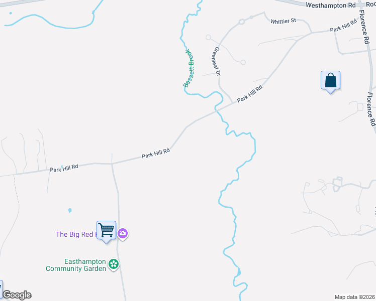 map of restaurants, bars, coffee shops, grocery stores, and more near 438 Park Hill Road in Northampton