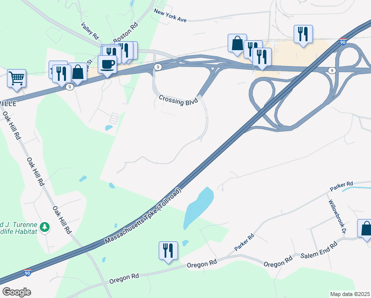 map of restaurants, bars, coffee shops, grocery stores, and more near 500 Staples Drive in Framingham