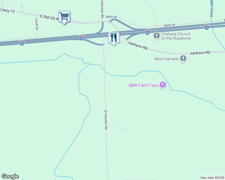 map of restaurants, bars, coffee shops, grocery stores, and more near 365 South Fletcher Road in Chelsea