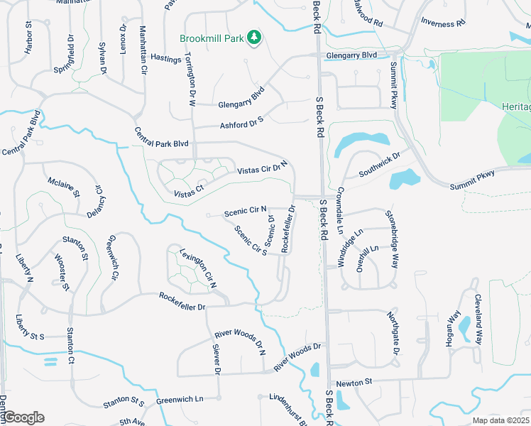 map of restaurants, bars, coffee shops, grocery stores, and more near 47631 Scenic Circle Drive North in Canton