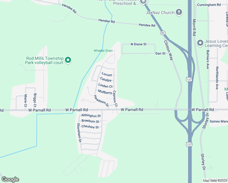 map of restaurants, bars, coffee shops, grocery stores, and more near 3100-3154 Cypress Court in Jackson