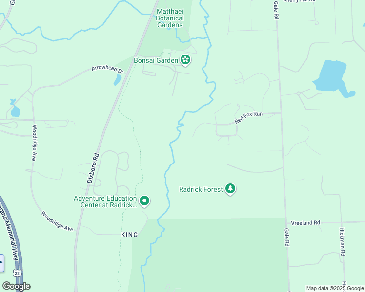 map of restaurants, bars, coffee shops, grocery stores, and more near 4911 Red Fox Run in Ann Arbor